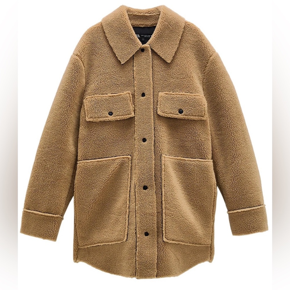 NEW Zara Teddy Shacket